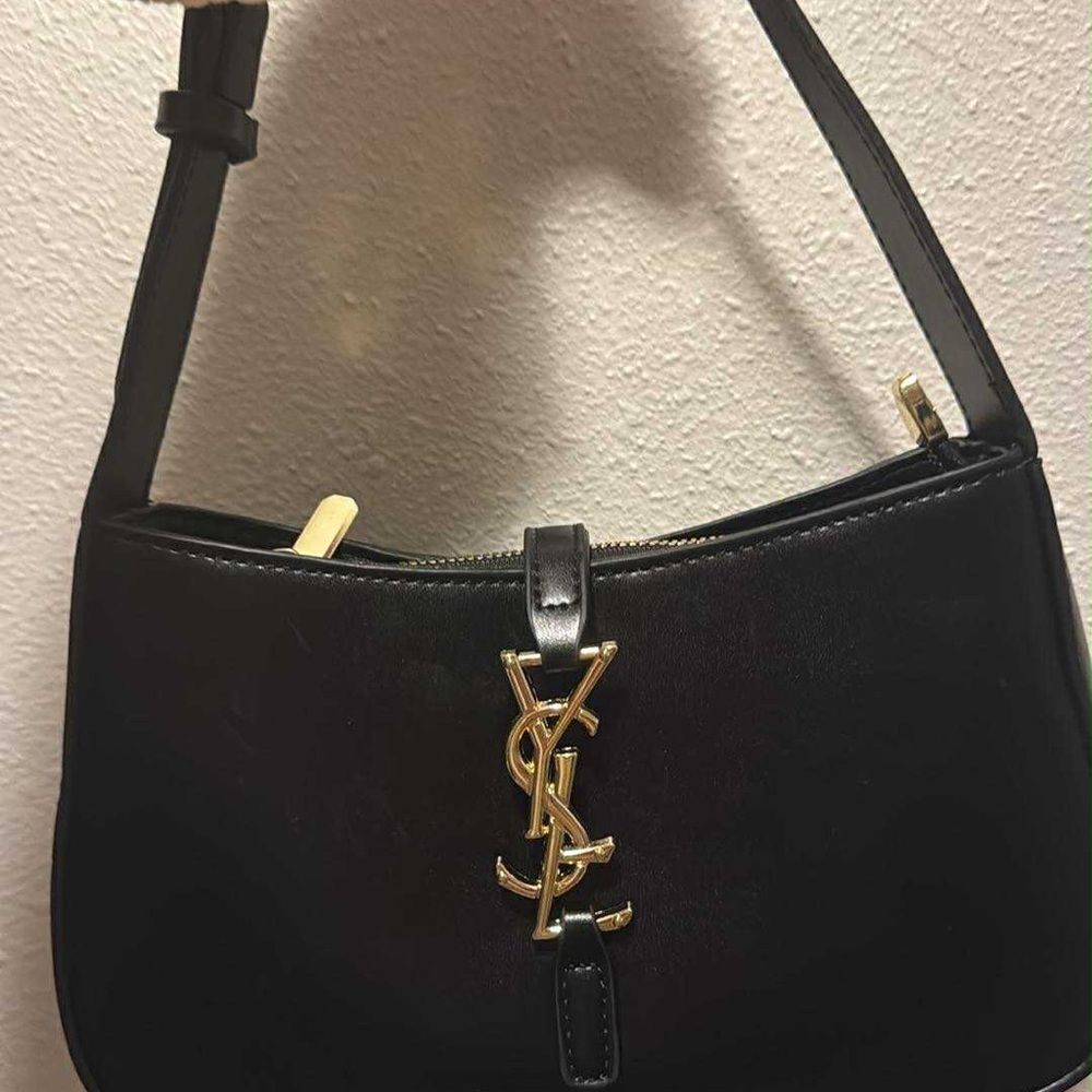 Black Leather Shoulder Bag